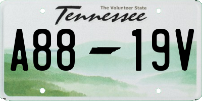 TN license plate A8819V