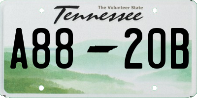TN license plate A8820B