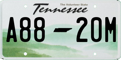 TN license plate A8820M