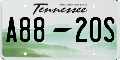 TN license plate A8820S