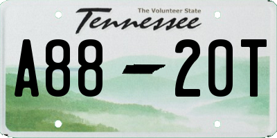TN license plate A8820T