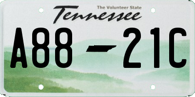 TN license plate A8821C
