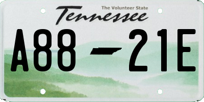 TN license plate A8821E
