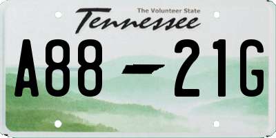 TN license plate A8821G