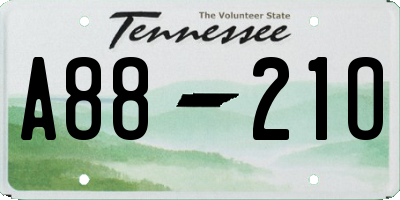 TN license plate A8821O