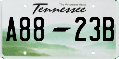 TN license plate A8823B