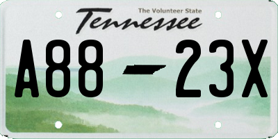 TN license plate A8823X