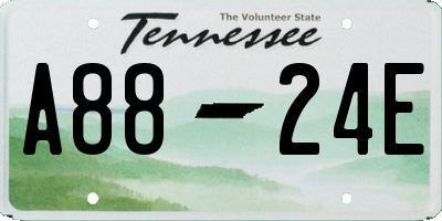TN license plate A8824E