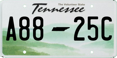 TN license plate A8825C