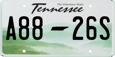 TN license plate A8826S