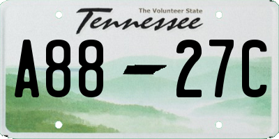 TN license plate A8827C