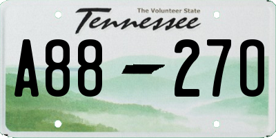 TN license plate A8827O