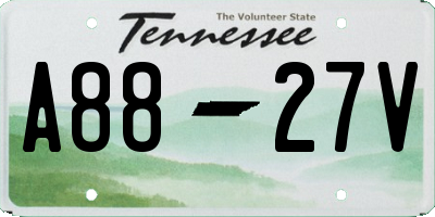 TN license plate A8827V