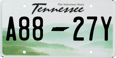 TN license plate A8827Y