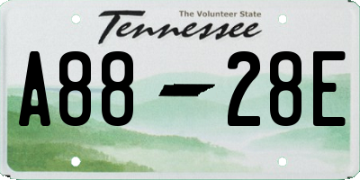 TN license plate A8828E