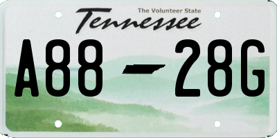 TN license plate A8828G
