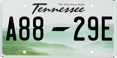 TN license plate A8829E