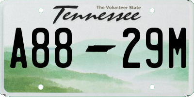 TN license plate A8829M