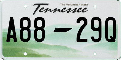 TN license plate A8829Q