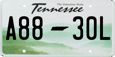 TN license plate A8830L