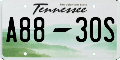 TN license plate A8830S