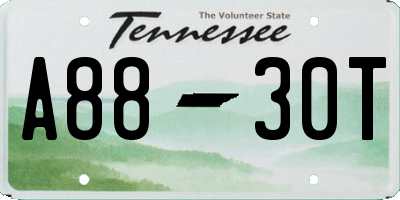 TN license plate A8830T
