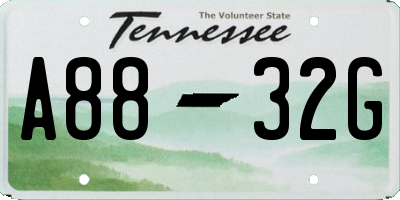 TN license plate A8832G
