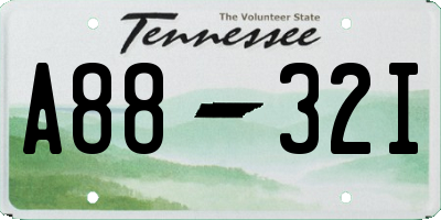 TN license plate A8832I