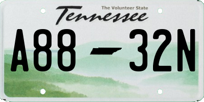 TN license plate A8832N