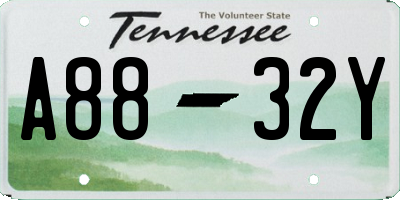 TN license plate A8832Y