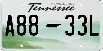 TN license plate A8833L