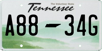 TN license plate A8834G