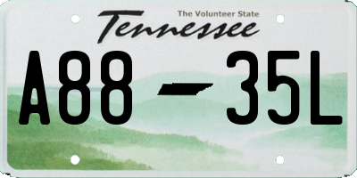 TN license plate A8835L