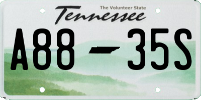 TN license plate A8835S