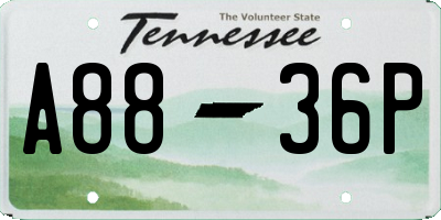 TN license plate A8836P