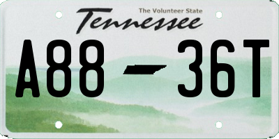 TN license plate A8836T