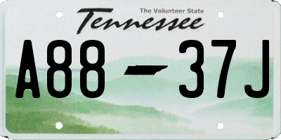 TN license plate A8837J