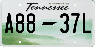 TN license plate A8837L