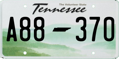 TN license plate A8837O