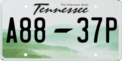 TN license plate A8837P