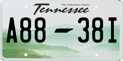 TN license plate A8838I