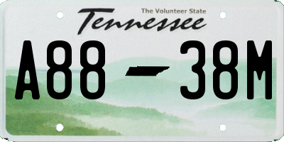TN license plate A8838M