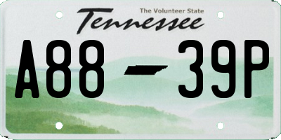 TN license plate A8839P