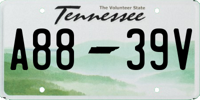 TN license plate A8839V
