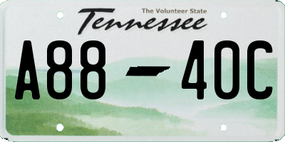 TN license plate A8840C