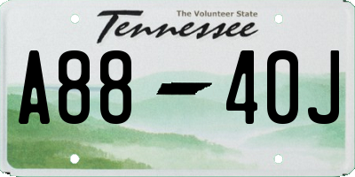 TN license plate A8840J