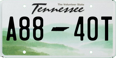 TN license plate A8840T