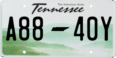 TN license plate A8840Y