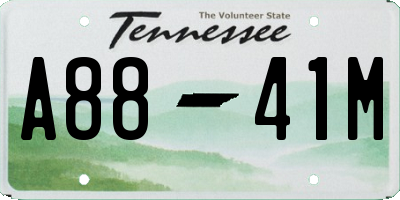 TN license plate A8841M