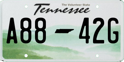 TN license plate A8842G